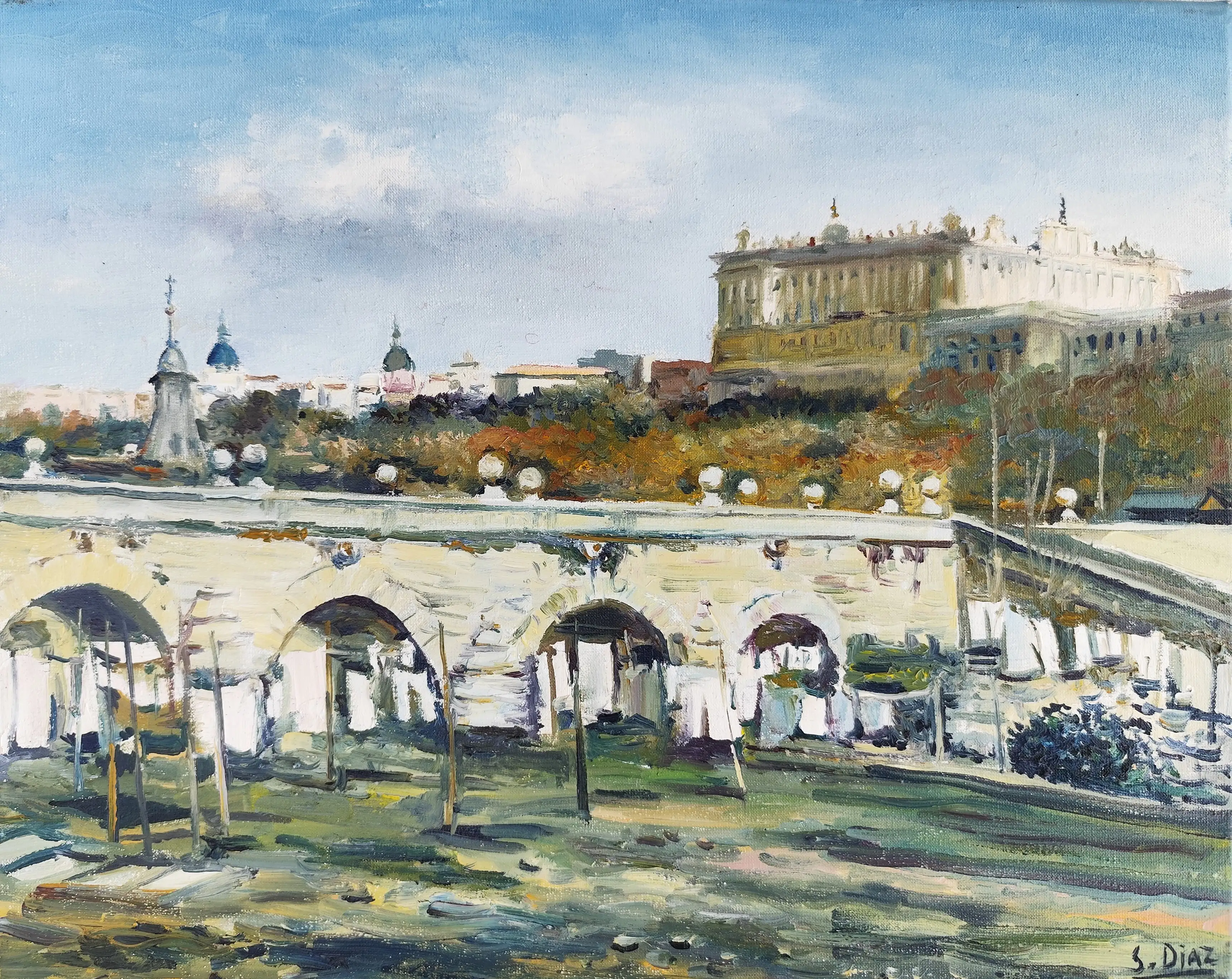 Obra titulada «Puente de Segovia» de Santiago Diaz