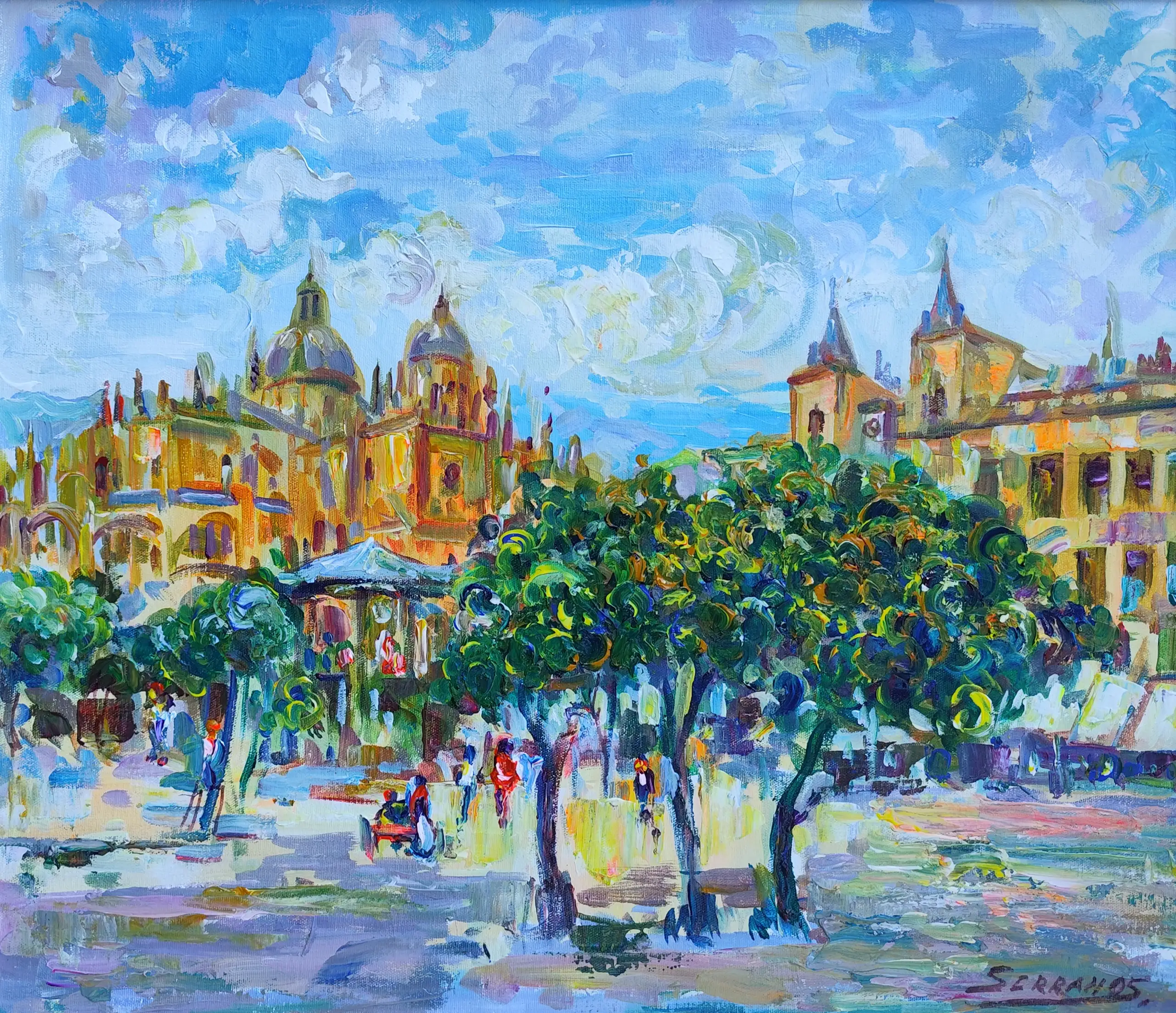 Obra titulada «Segovia» de Serranos