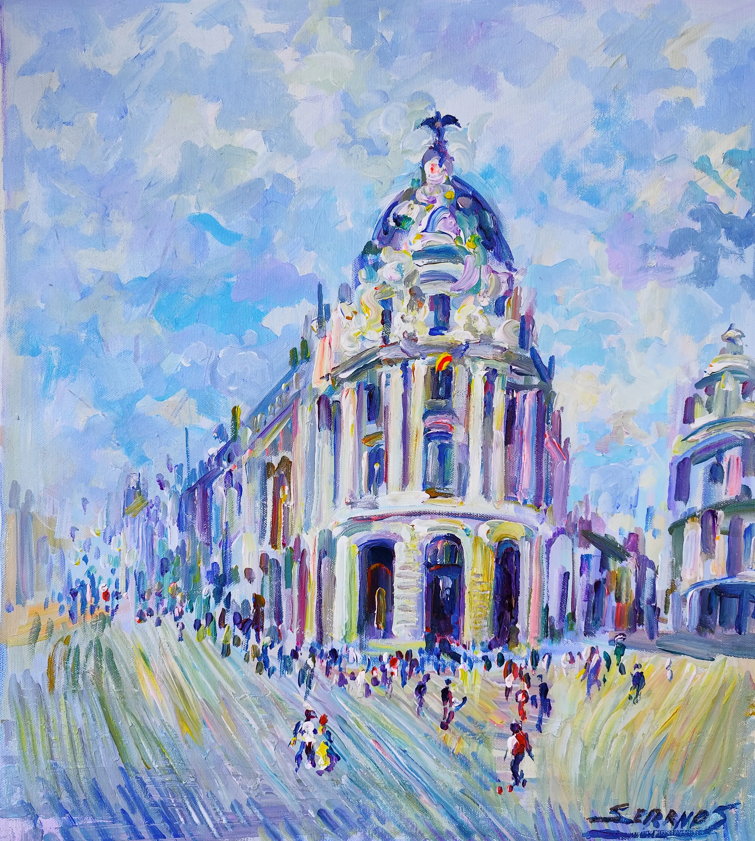 Obra titulada «Edificio Metrópolis» de Serranos