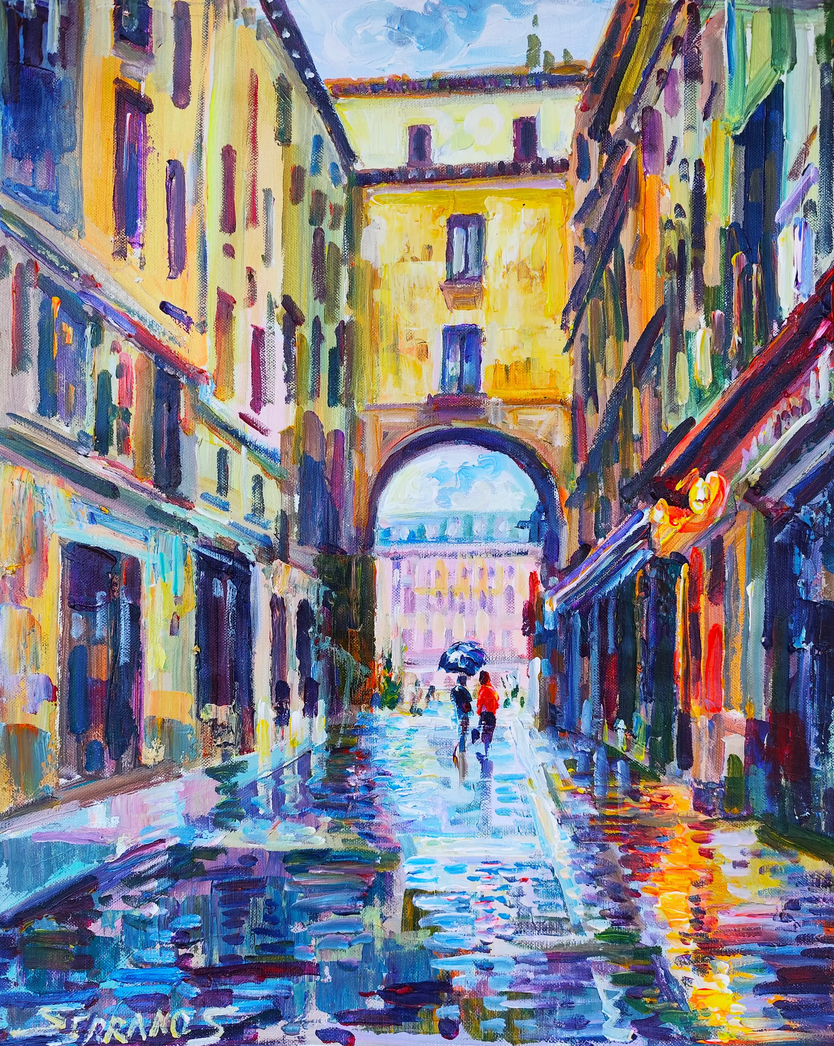 Mockup de la obra «Plaza Mayor» de Serranos