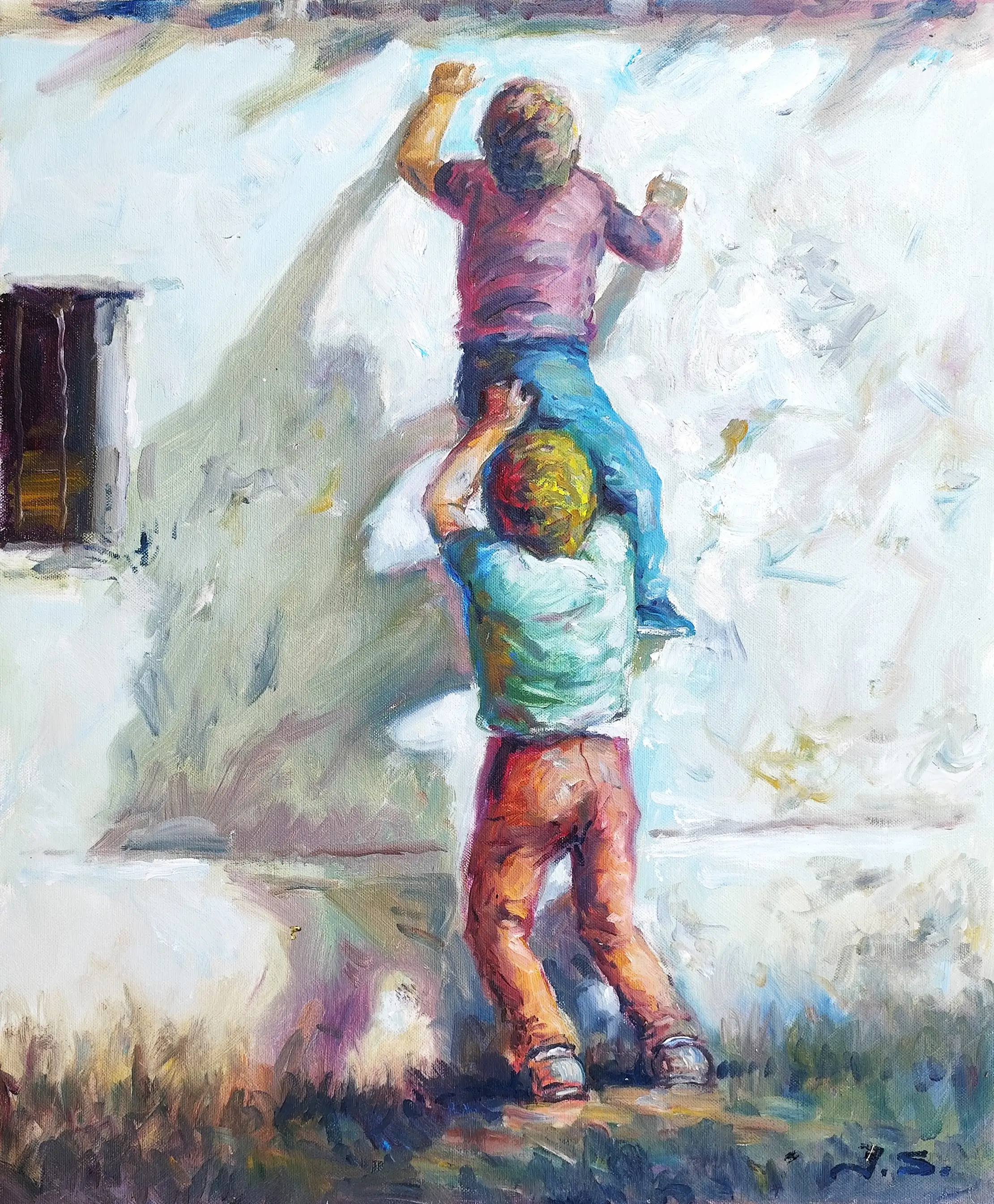 Obra titulada «Niños jugando» de Juan Soler