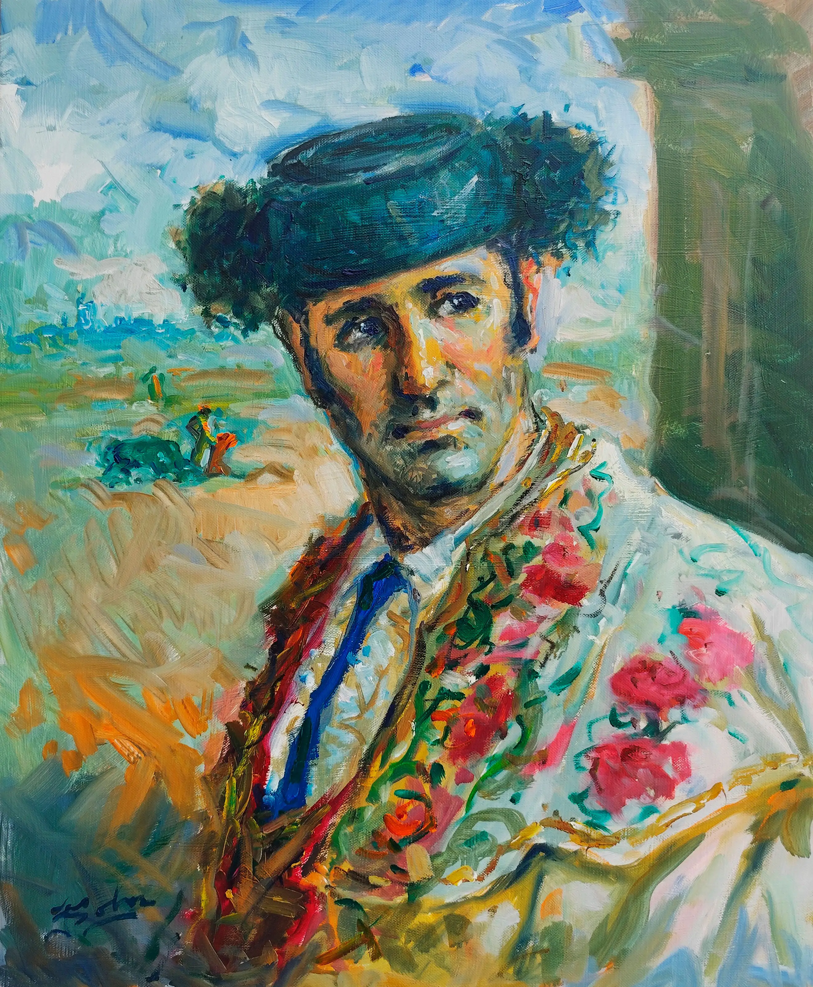 Obra titulada «Retrato de un torero» de Juan Soler