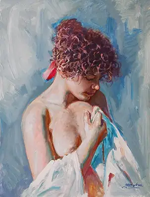 Obra titulada «Joven de pelo rizado» de Juan Soler