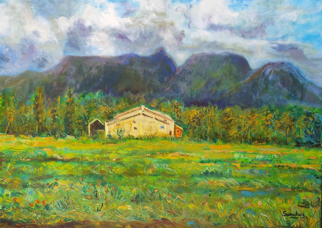Obra titulada «Paisaje del norte de España» de Claudia Sánchez