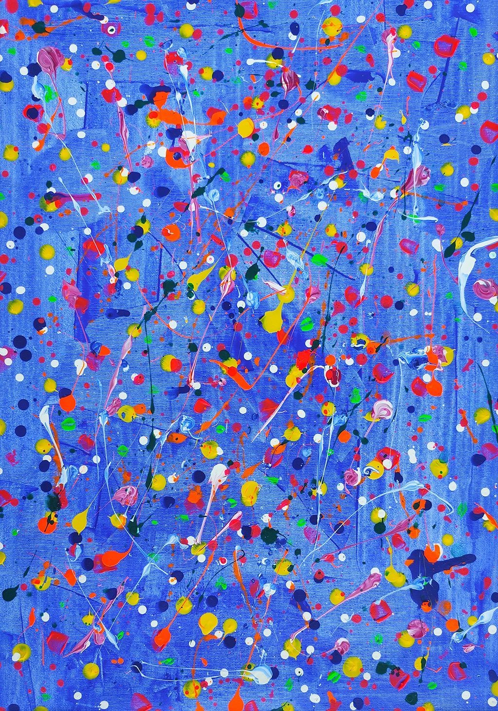 Obra titulada «Abstracto en azul» de Vicente Juárez