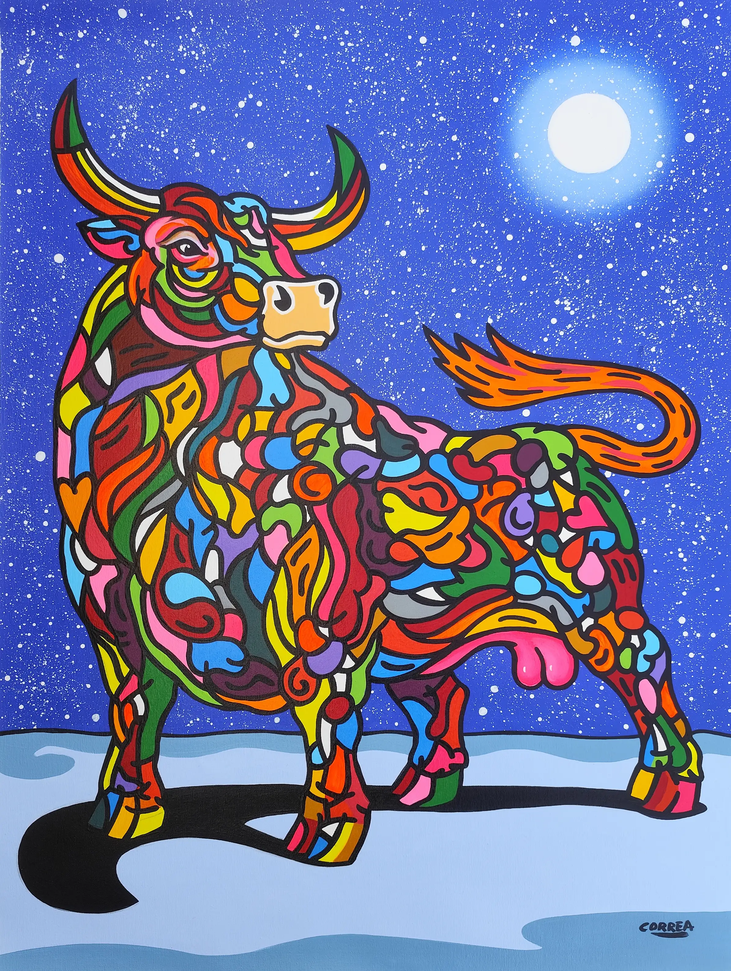 Obra titulada «Toro Luna» de Manuel Correa