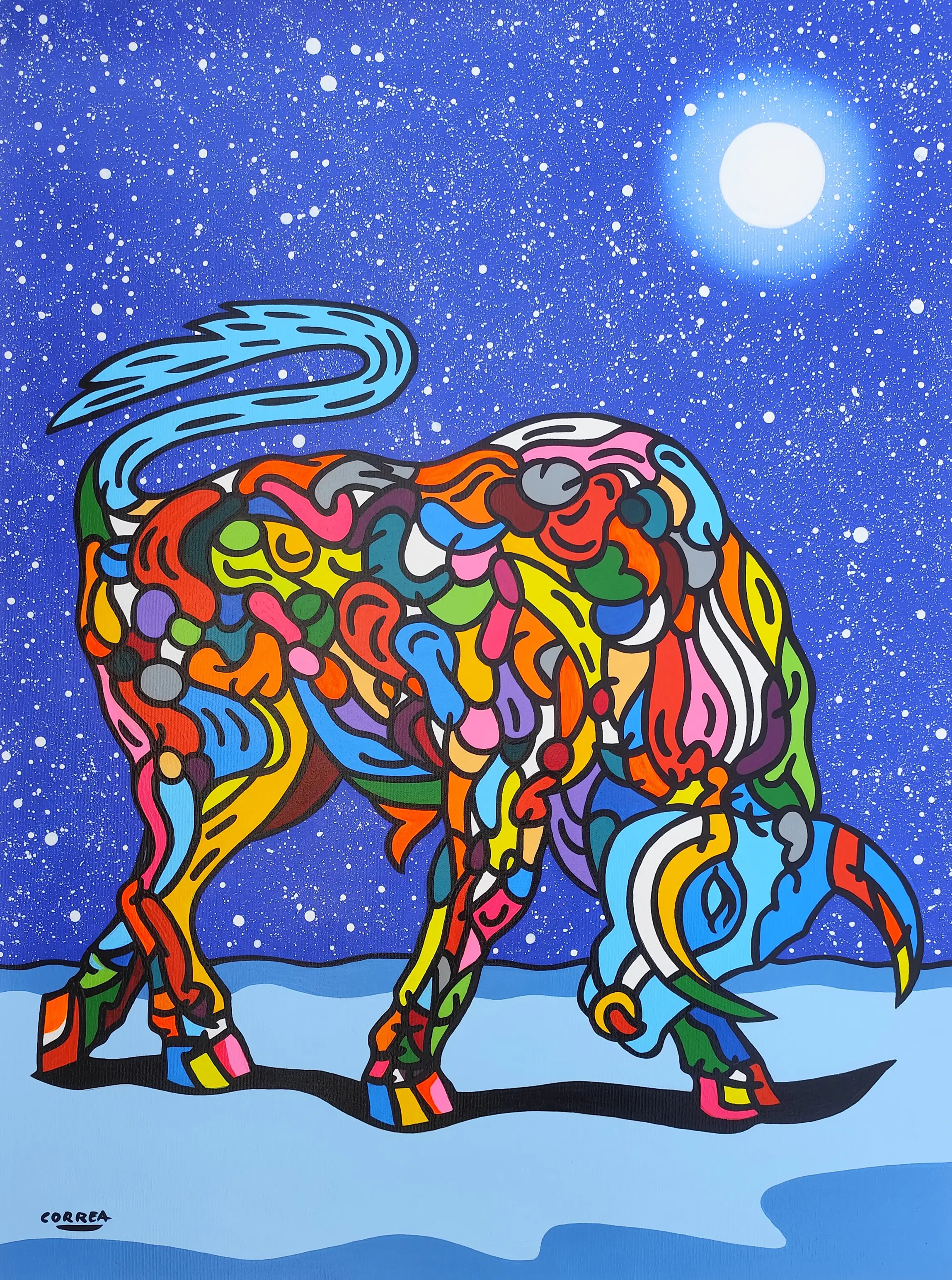 Obra titulada «Toro Luna» de Manuel Correa