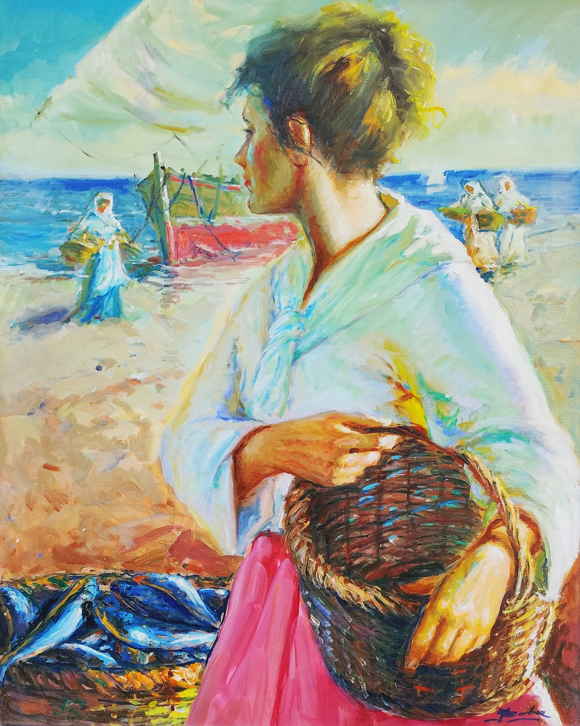 Obra titulada «Pescadora» de Juan Soler