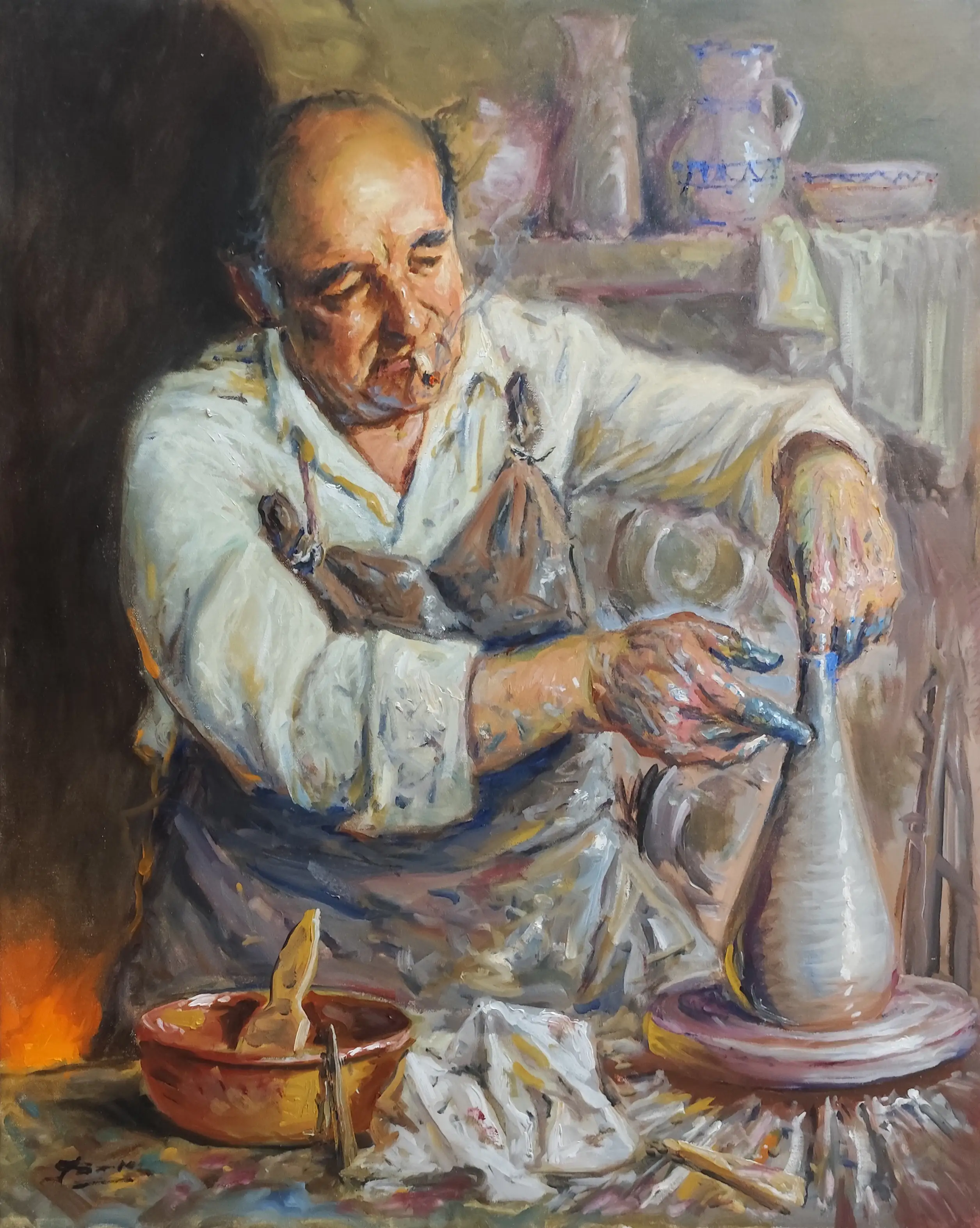 Obra titulada «Alfarero» de Juan Soler