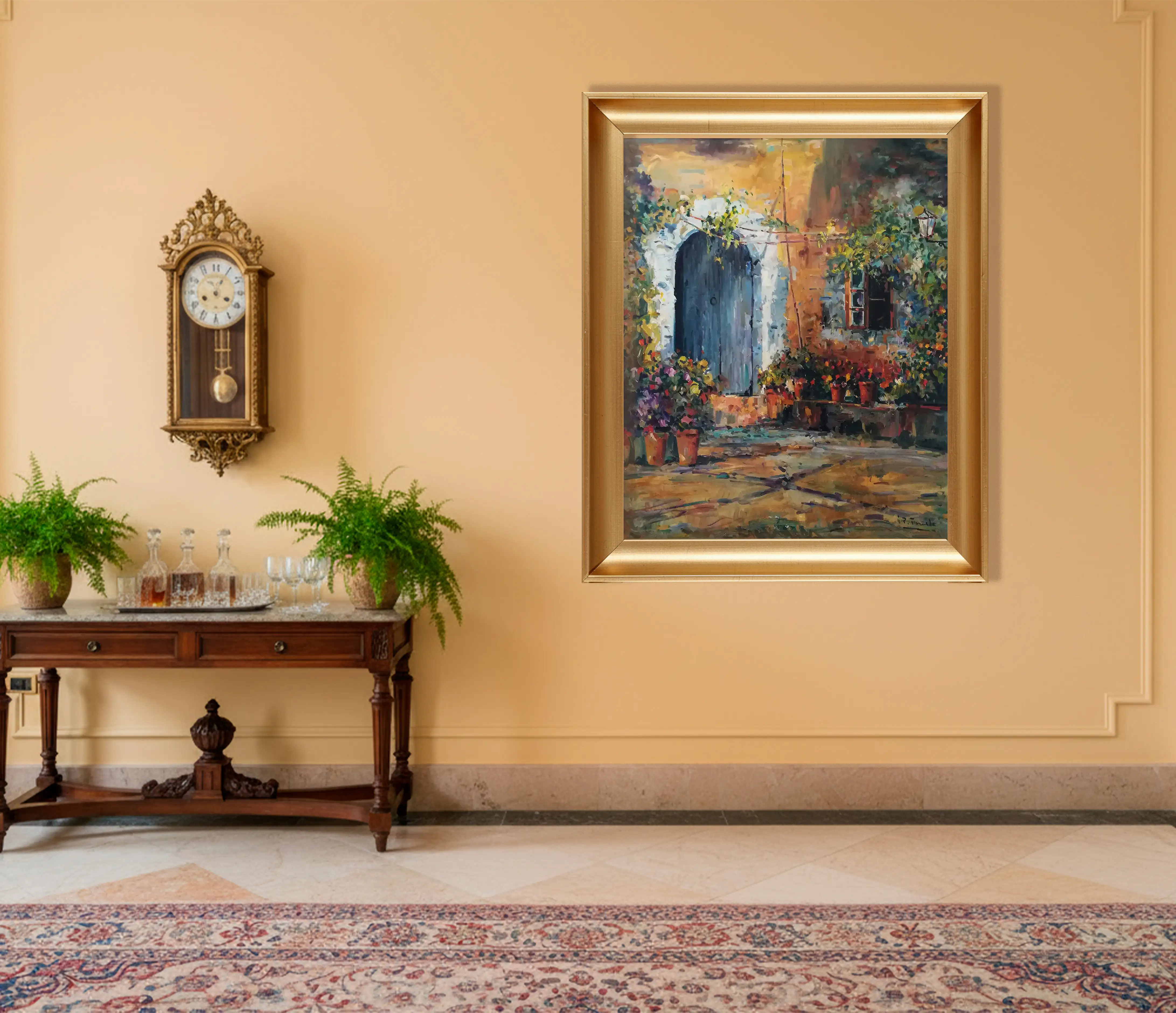 Mockup de la obra «Portalón - Málaga» de Pedro Fraile