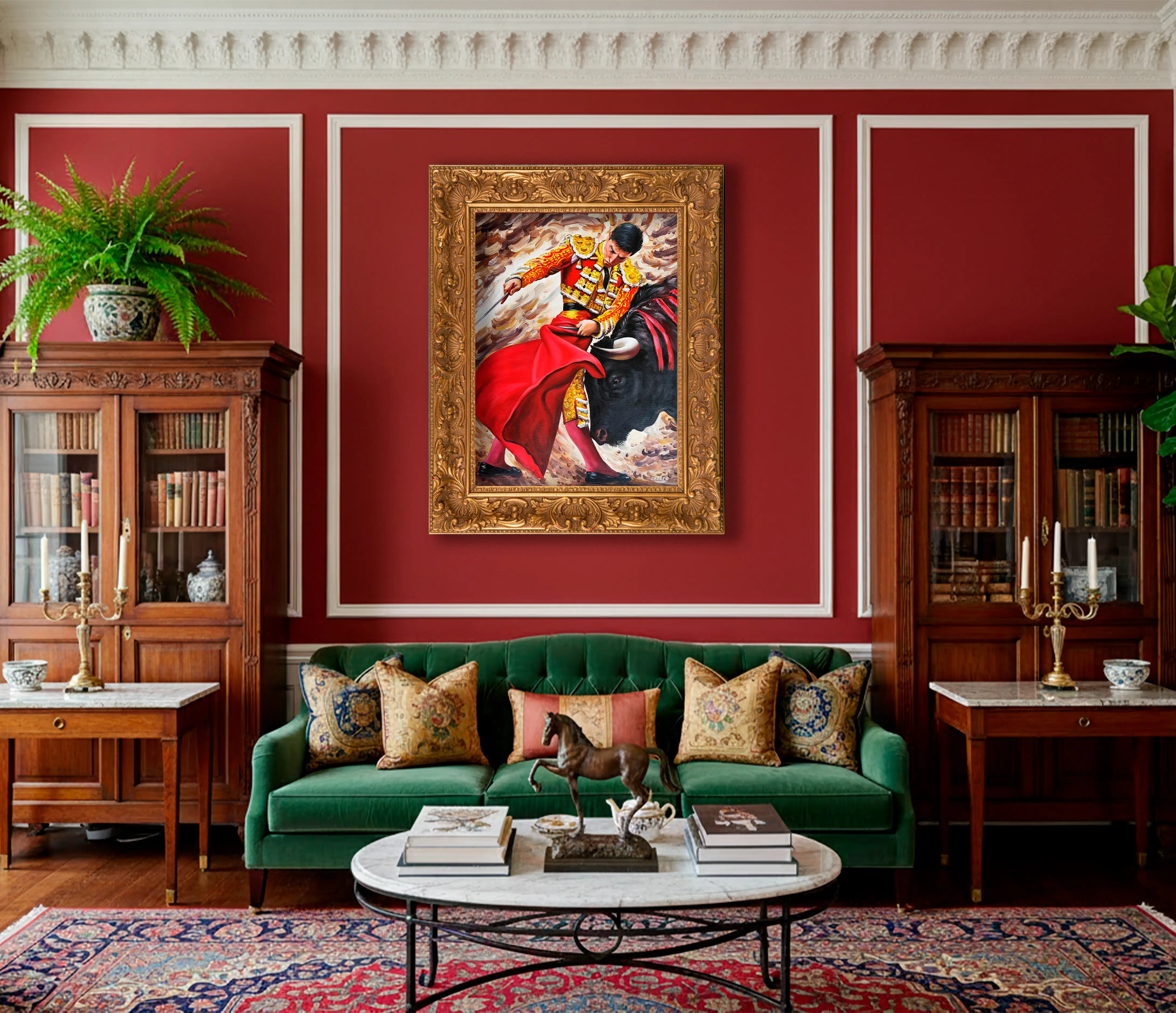 Mockup de la obra «Torero» de Manuel Correa