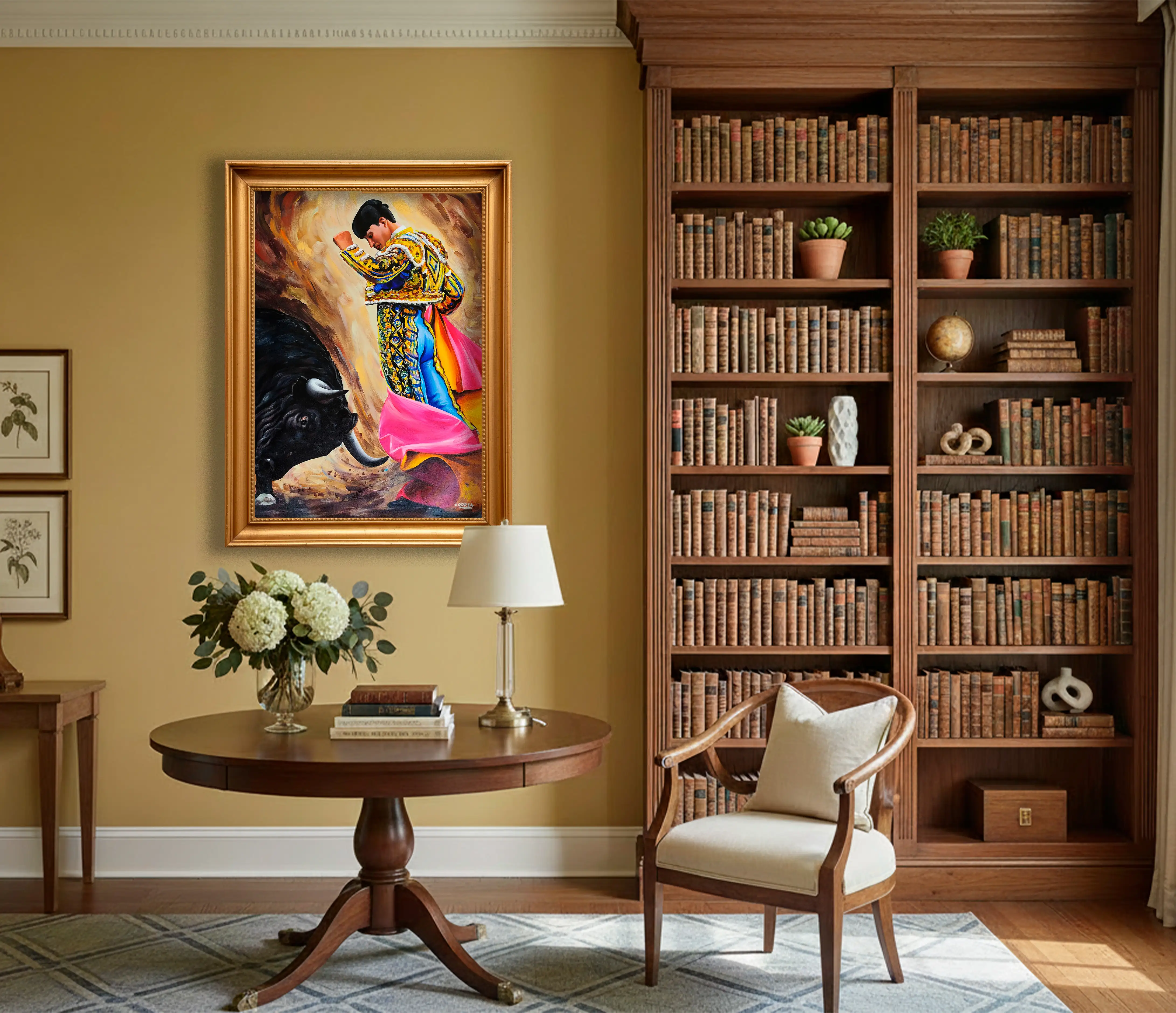 Mockup de la obra «Torero» de Manuel Correa